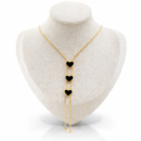 Model wearing a bold 18K Gold Plated Necklace by SABZKHAN - substantial 15g statement jewelry piece