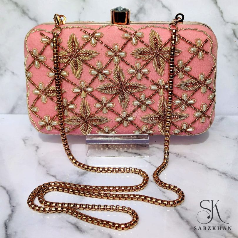 ZOHRA-BANU CLUTCH (BABY PINK)