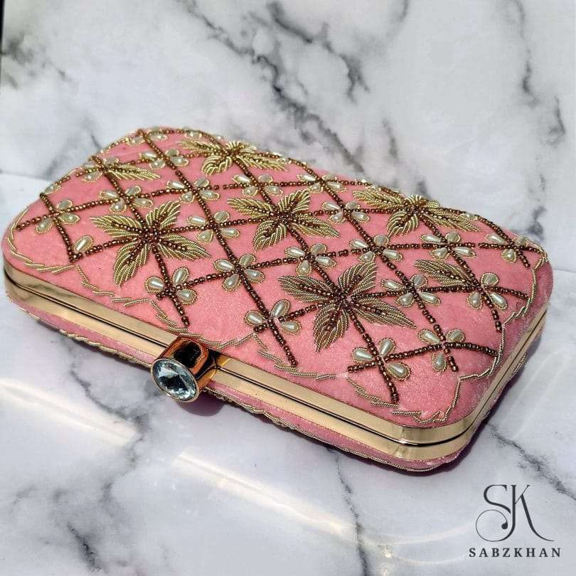 ZOHRA-BANU CLUTCH (BABY PINK) - Image 3