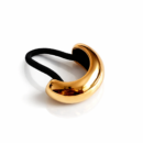 18k Gold Plated hair cuffs on a ponytail