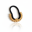 18k Gold Plated hair cuffs styled in a ponytail