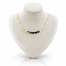 Woman wearing an elegant 18K Gold Plated Necklace by SABZKHAN - timeless design for sophisticated styling