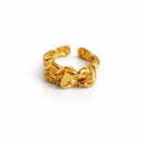 Bold 18k gold Kiara irregular ring by SABZKHAN weighing 10.2g