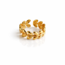 Beautiful 18k gold Mirha flower ring by SABZKHAN with floral design