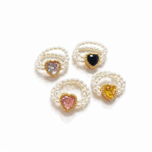 SHINE HEART PEARL RING